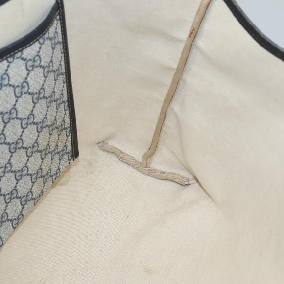 GUCCI GG Supreme Sherry Line Tote Bag Pvc Navy Silver - Picture 16 of 16